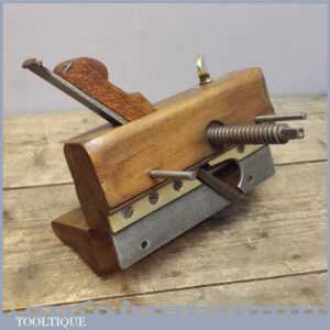 Rare-Antique-Kimberly-Patent-Beech-Plough-Plane-Old-Woodworking-Tool