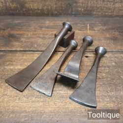 Set of 4 Antique Shipwrights Caulking Irons - Good Condition