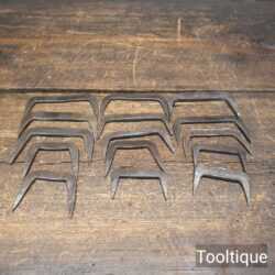 Vintage Variety of 15 No: Forged Steel Joiner’s Dogs - Good Condition