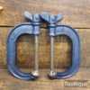 Vintage Pair 4” Pemuvar H&J Woodworking G Clamps - Ready To Use
