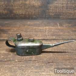 Vintage 8" Oil Can With Some Of Its Original Green Paint