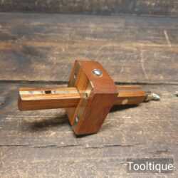 Vintage W. Marples Carpenter’s Mahogany & Brass Mortise Gauge - Good Condition