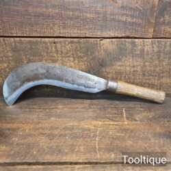 Vintage C.F. Le.Cuirol 9” Long Billhook Beechwood Handle - Sharpened Honed