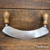 Antique 11” Kitchenalia Chef’s Double Handled Half-Moon Mezzaluna Cutter Surgenie