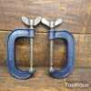 Vintage Record Pair 4” Woodworking G Clamps - Ready To Use