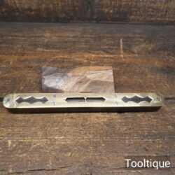 Elegant Ornate Antique 9” Ebony & Brass Spirit Level - Good Condition