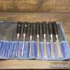 Vintage Set of 7 No: Stanley No: 5001 Bevel Edge Chisels - Sharpened Honed