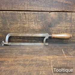 Scarce Small 6” Antique P.S Stubs Cast Steel Lancashire Pattern Hacksaw - Ready To Use