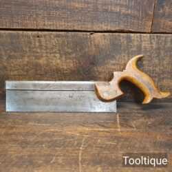 Vintage Drabble & Sanderson 9” Steel Back Dovetail Saw 14 TPI - Fully Refurbished