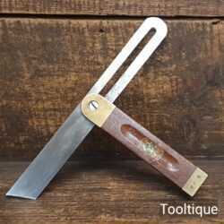 Vintage William Marples & Sons Mahogany & Brass Sliding Bevel - Good Condition