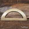 Antique 3 ½” Wide Brass Protractor - Good Original Condition