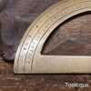 Antique 3 ½” Wide Brass Protractor - Good Original Condition
