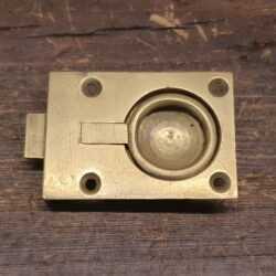 Vintage Rectangular Military Brass Flush Ring Pull Handle