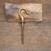 A Simple Antique Brass Lamp Hook - Good Condition