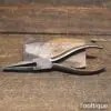 Unusual Antique Buck London 7” Long Nose Cast Steel Pliers - Good Condition