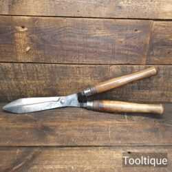 Vintage Sheffield Made Cast Steel Gardeners Hedge Trimming Shears - Ready To Use