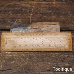 Antique Jackson Bros of Leeds Boxwood Protractor Scale Rule - Good Condition