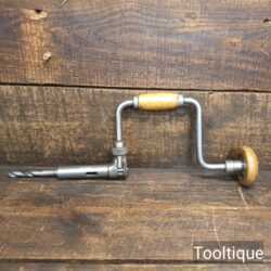 Unusual Vintage Skinner Sheffield Carpenters Brace with Morse Tapered Attachment