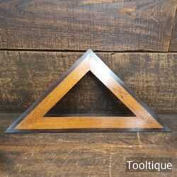 Pretty Vintage Rosewood & Oak 45 + 90-Degree Angle Template - Good Condition