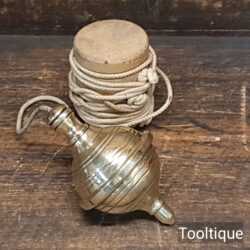 Antique Large 4 ¼” European Stonemason’s Brass Plumb Bob - Good Condition