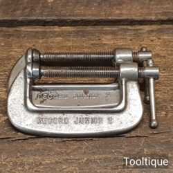 Vintage Pair Of Record Chrome Finished 2” Junior G Clamps - Ready To Use