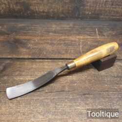 Vintage I. Sorby 1 1/8” Wide Curved Woodcarving Gouge - Sharpened Ready To Use