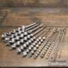 Vintage Selection 13 Woodworking Auger Bits for Brace 1 1/8”- ¼” - Sharpened Ready To Use
