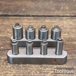 Vintage Lushington Tool Mfg. Co. Toolmakers Buttons No1705 + No: 1707 Sets