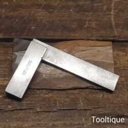 Vintage Moore & Wright 3 ¼” Engineers Pocket Steel Square - Good Condition