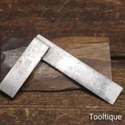 Vintage Moore & Wright 400 Series 3 ¼” Engineers Pocket Steel Square - Good Condition