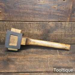 Vintage Steel Cage Framed Wooden Mallet - Good Condition Ready To Use