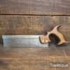 Vintage Drabble & Sanderson 9” Pistol Grip Steel Back Dovetail Saw - Ready To Use