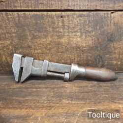 Vintage Adjustable Wrench Beechwood Handle - Good Condition