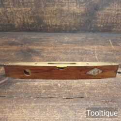 Vintage 10” Rabone & Sons No: 1626 Mahogany & Brass Boat Level - Good Condition
