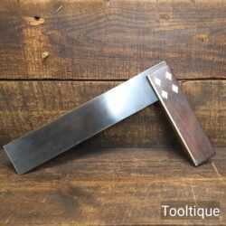 Vintage 12” Rosewood Brass Carpenters Try Square - Good Condition