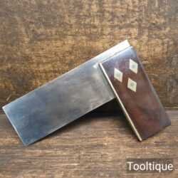 Vintage 4.5” Rosewood & Brass Carpenters Try Square - Good Condition