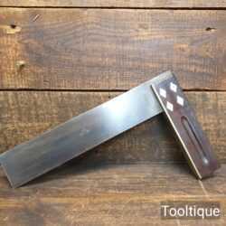 Vintage 12” Marples & Sons Rosewood & Brass Try Square - Good Condition