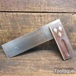 Vintage William Marples Rosewood Brass 7 ½” Try Square - Good Condition