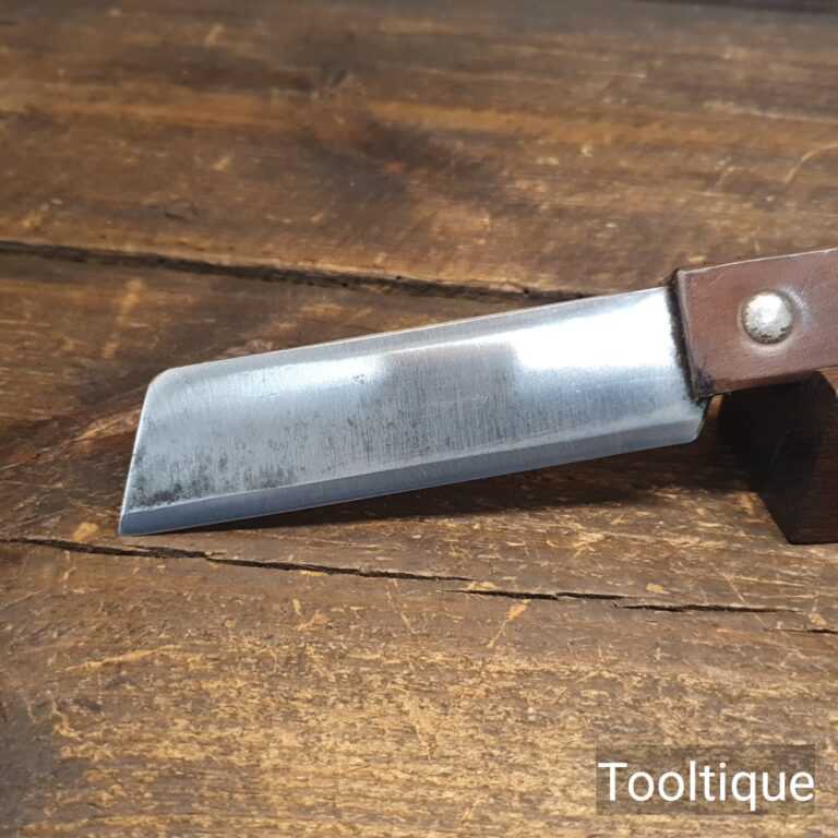 Vintage Footprint Tools Hacking Knife Leather Handle Ready For Use