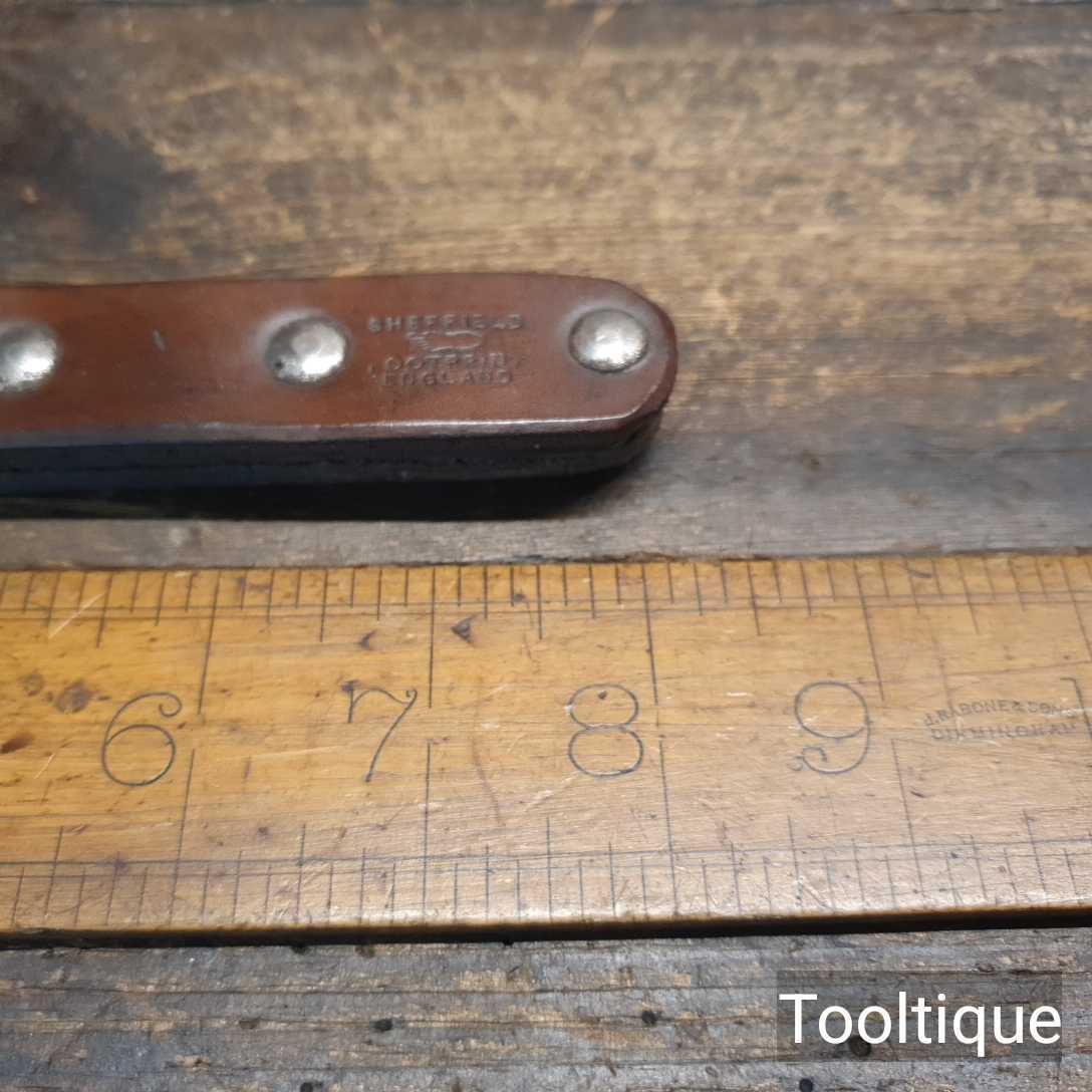 Vintage Footprint Tools Hacking Knife Leather Handle Ready For Use
