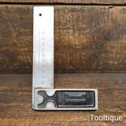 Vintage 6” Rabone Chesterman No: 1906 Calibrated Steel Set Square - Refurbished