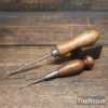 Vintage Pair of Leatherworking Craft Awls - Good Condition