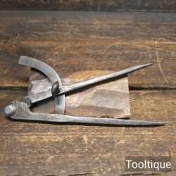 Antique 6 ½” Leatherworking Straight Square Leg Steel Dividers - Refurbished