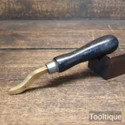 Vintage Leatherworkers Brass Seam Turning Tool - Good Condition