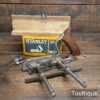 Vintage Boxed Stanley No: 50 combination plane fully refurbished ready for use and all parts move freely. Note: The plane is complete but we do not sharpen the irons.