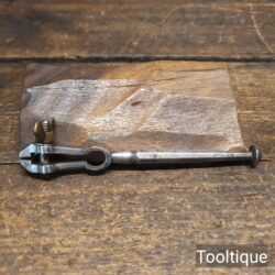 Antique Stubs Clockmakers Cast Steel Hand Vice with Brass Wing Nut Adjuster