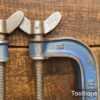 Vintage Pair 4” Wing Nut Style Record G Cramps - Fully Refurbished Ready For Use
