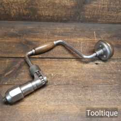Vintage Ratchet Brace 10” Swing Beechwood Handles - Good Condition