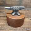 Vintage Jewellers Anvil Securely Mounted to Wooden Base - Fully Refurbished