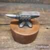 Vintage Jewellers Anvil Securely Mounted to Wooden Base - Fully Refurbished